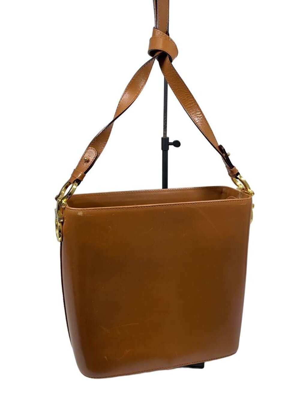 Salvatore Ferragamo Shoulder Bag Leather Camel Brown